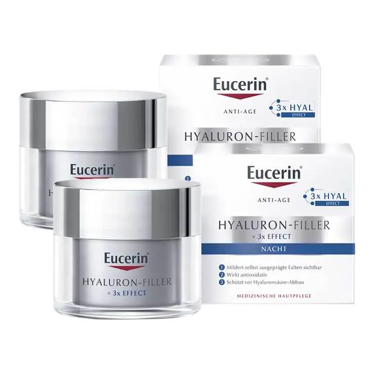 Ab Werk Eucerin Hyaluron-Filler Nachtcreme, 2×50 ml