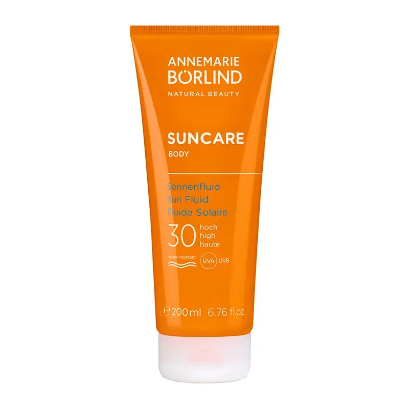 Kostenloser Rückversand SUNCARE BODY, Sonnenfluid LSF30, 200ml
