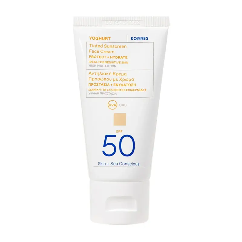 YOGHURT Get\\u00f6nte Sonnencreme f\\u00fcr das Gesicht SPF50, 50ml Exklusiv