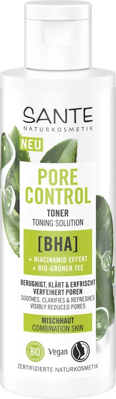 Sante Pore Control Toner mit BHA, Niacinamid Effekt & Bio-Grüner Tee 4 x 125ml Günstig