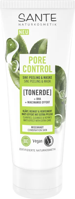 Großhandel Sante Pore Control 5in1 Peeling & Maske mit Tonerde, BHA & Niacinamid Effekt 4 x 100ml