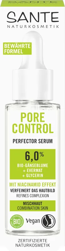 Sante Pore Control Perfector Serum mit Bio-Gänseblume, Evermat & Glycerin 4 x 30ml Preisknaller