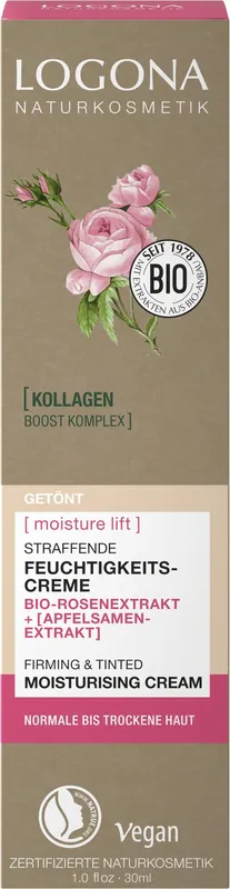 Zertifiziert Logona [moisture lift] STRAFFENDE FEUCHTIGKEITSCREME (GETÖNT) 4 x 30ml