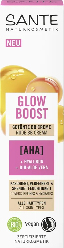 Sante Glow Boost getönte BB Creme mit AHA, Hyaluron & Bio Aloe-Vera 4 x 30ml Must-Have