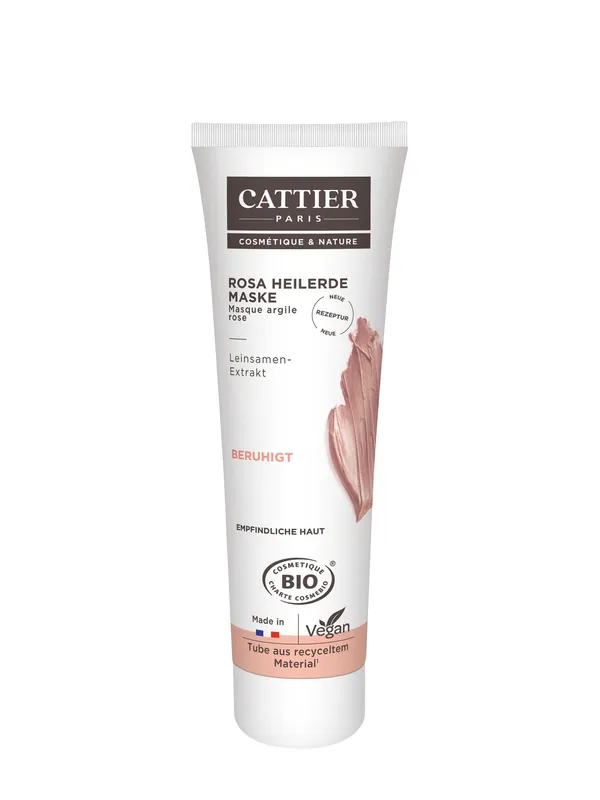 Cattier Paris Cattier Rosa Heilerde Maske mit Leinsamen-Extrakt – Masque Argile Rosa 6 x 100ml Kostenloser Rückversand