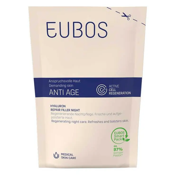 Eubos Anti-Age Hyaluron Repair Filler Night Nf.Btl, 50 ml Kostenloser Rückversand