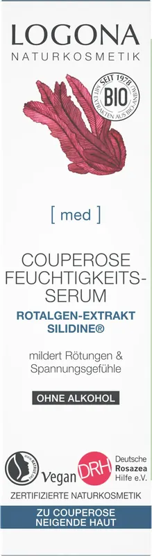 Sonderaktion Logona MED Couperose Feuchtigkeits-Serum Rotalgenextrakt SILIDINE 4 x 30ml