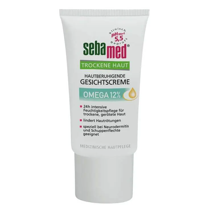 Sebamed Trockene Haut Omega 12% Gesichtscreme, 50 ml Geld-Zurück-Garantie