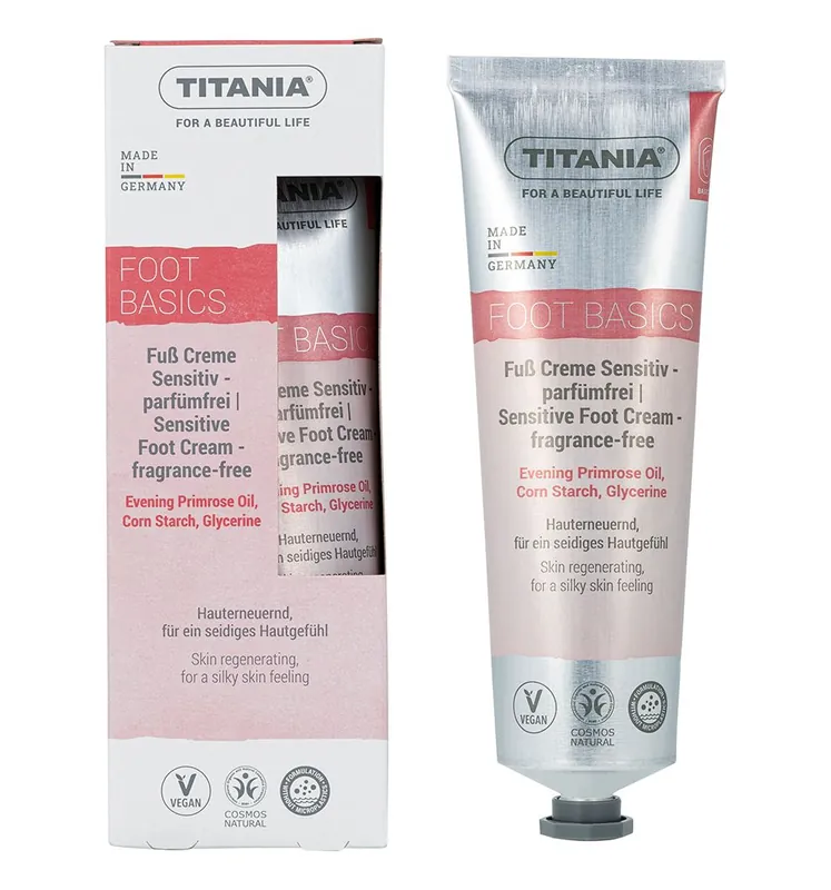 Kostenloser Rückversand Niyok TITANIA® Fuß Creme Sensitiv Parfümfrei 100ml