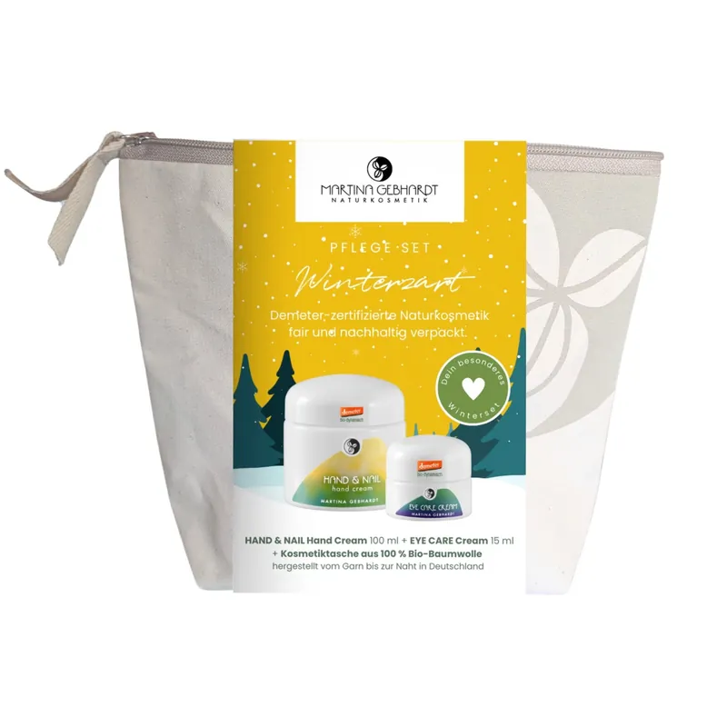 Geprüft Martina Gebhardt Geschenkset Winterzart HAND & NAIL Hand Cream 100 ml/Eye Care Cream 15ml demeter 1 Stück