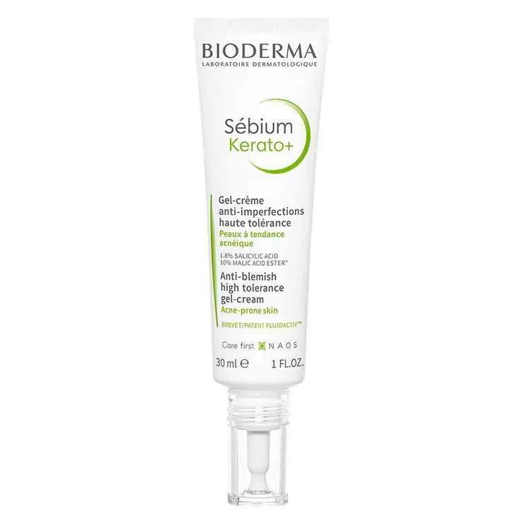Sale Bioderma Sebium Kerato + Creme-Gel Tube für unreine, ölige, zu Akne neigende Haut, 30 ml