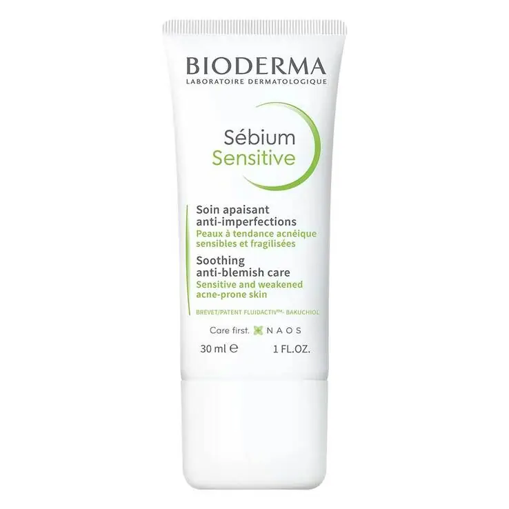 Neue Ware Bioderma Sebium sensitive Creme für unreine, ölige, zu Akne neigende Haut, 30 ml