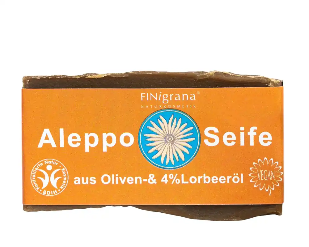 FINigrana Naturkosmetik FINigrana Aleppo Seife, Olive & 4% Lorbeeröl, 180g traditionell handgeschnitten 180g Heißes Angebot