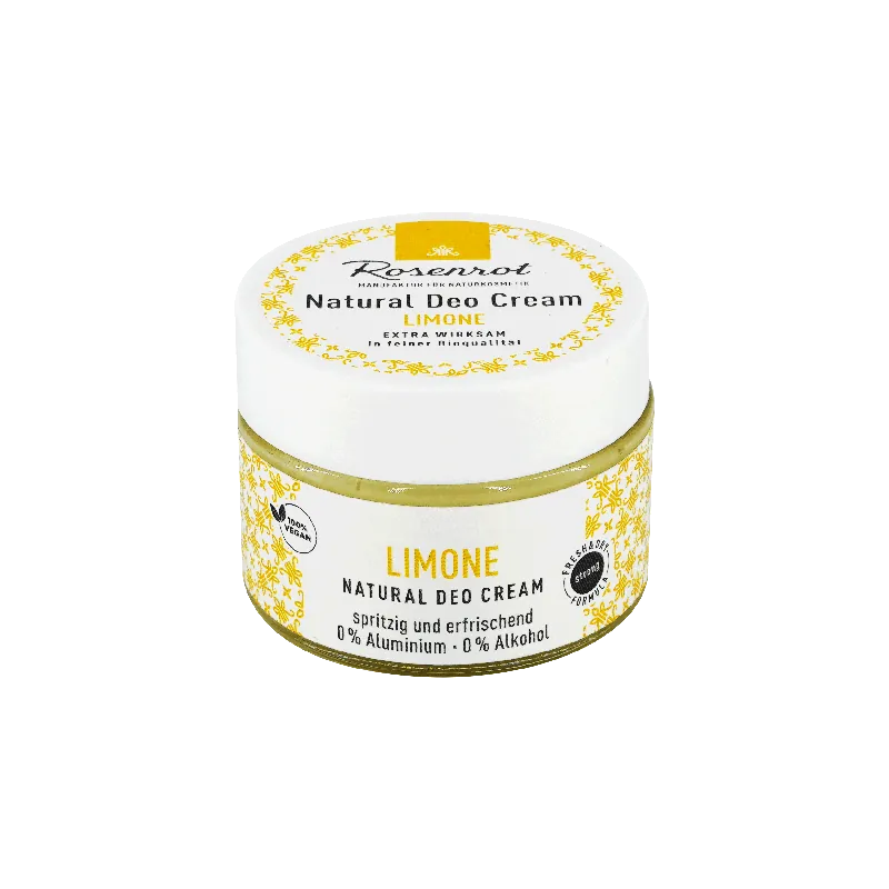 Original Rosenrot Naturkosmetik Deo Creme Limone – vegan (100% natural) 50g