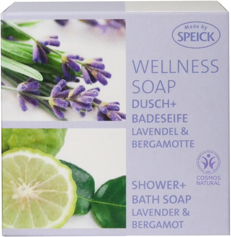 Kostenloser Versand Made by Speick Wellness Soap, Dusch + Badeseife Lavendel & Bergamotte 200g