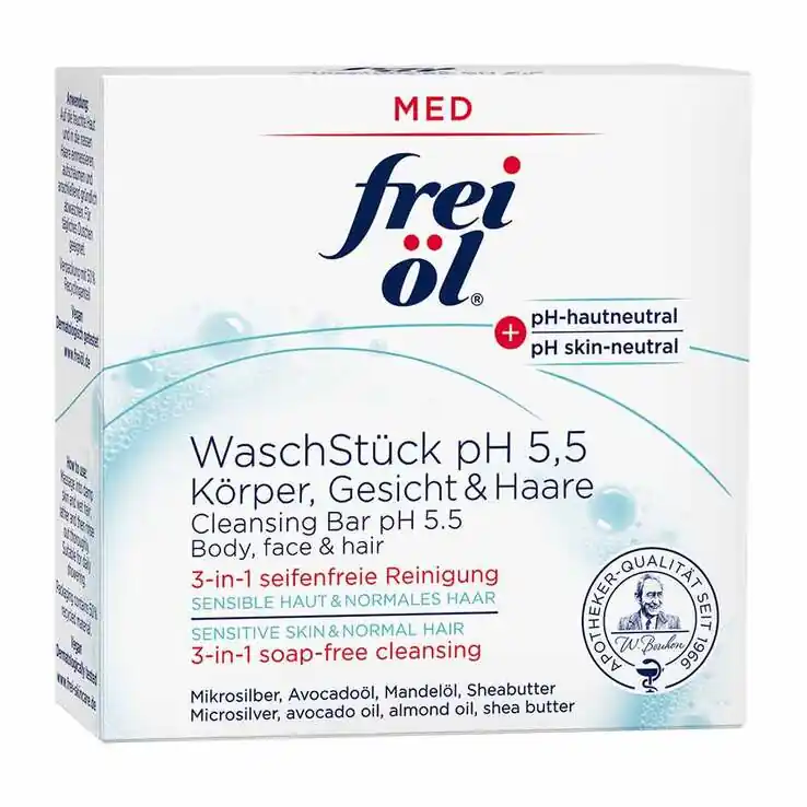 Ausverkauf Frei Öl Waschstück pH 5,5 Körper Gesicht Haare, 90 g