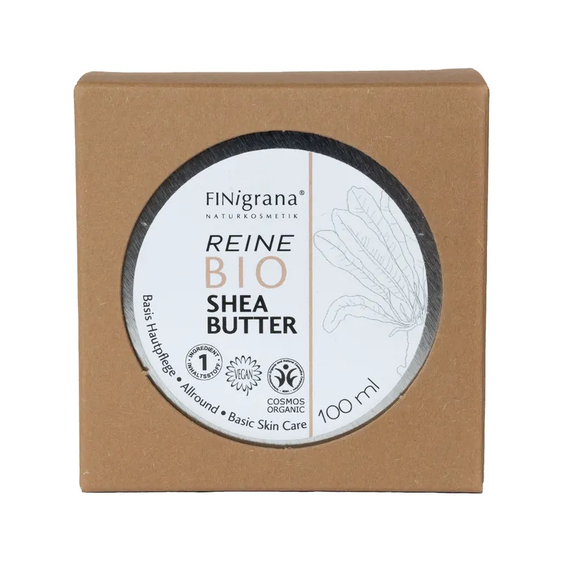 Heute Kaufen FINigrana Naturkosmetik Reine Bio Shea-Butter Körperbutter 100ml in Weißblechdose, Umkarton 100ml