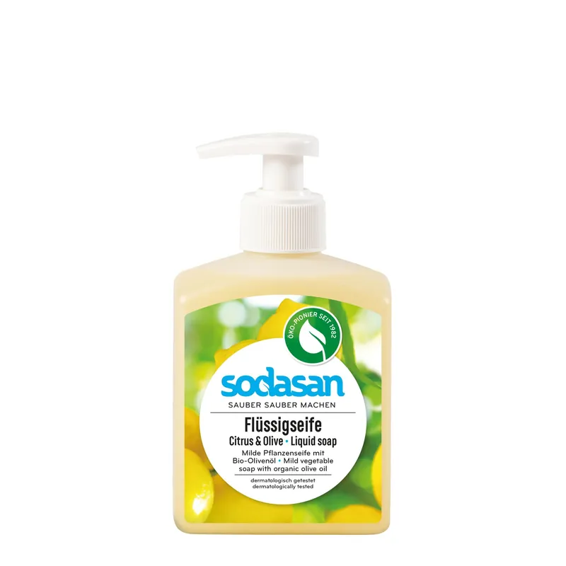 Wochenendangebot sodasan Flüssigseife Citrus & Olive 300ml