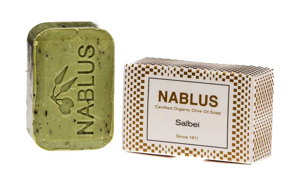 Nablus Soap Olivenölseifen Nablus Soap Natürliche Olivenseife Salbei 100g Billig