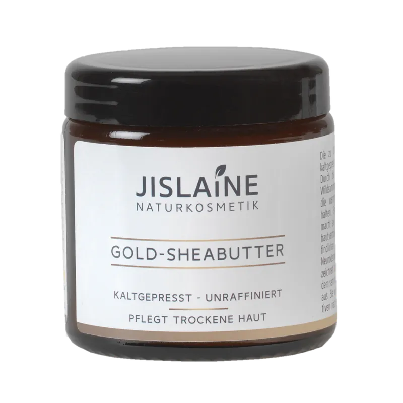 Jislaine Naturkosmetik Gold-Sheabutter – kaltgepresst und unraffiniert 120ml Gratis Versand