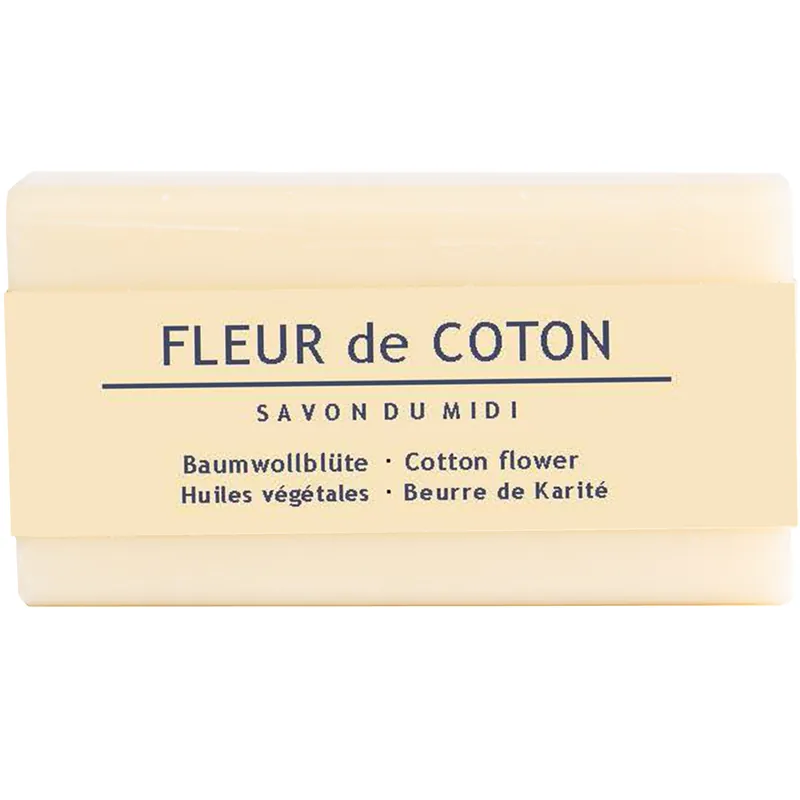 Markenprodukt Savon du Midi Seife mit Karité Butter Fleur de coton/ Baumwollblüte / Cotton flower 100g