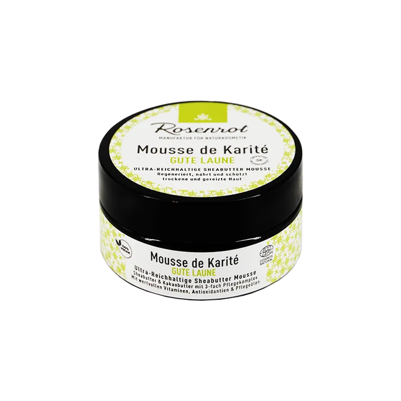 Premium Rosenrot Naturkosmetik Mousse de Karité Gute Laune – 100ml