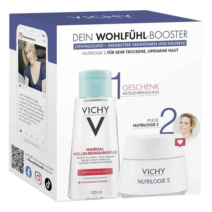 Vichy Nutrilogie 2 Creme für sehr trockene Haut + PT Mizelle Coffret , 1 P Heute Kaufen