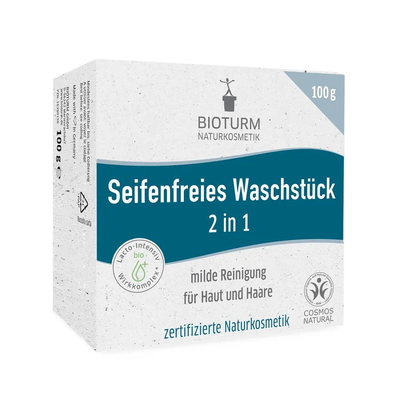 Preisreduziert BIOTURM Seifenfreies Waschstück 2 in 1 100g