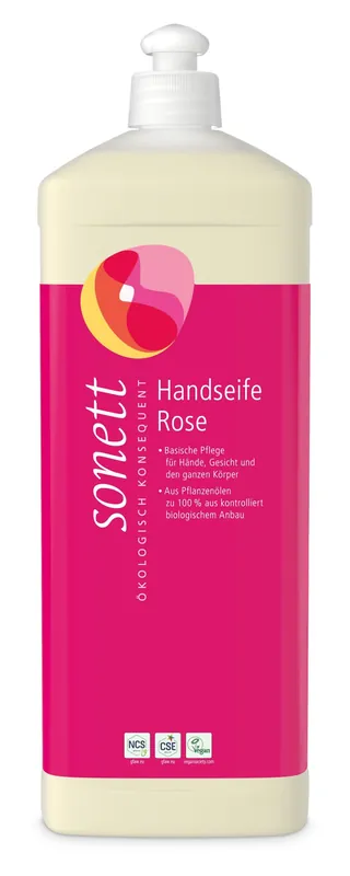 Zertifiziert SONETT Handseife Rose 1l