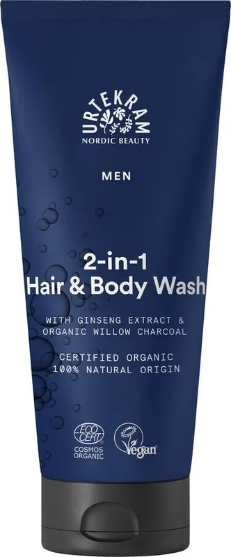 Zertifiziert Urtekram Men 2-in-1 Hair & Body Wash 200ml