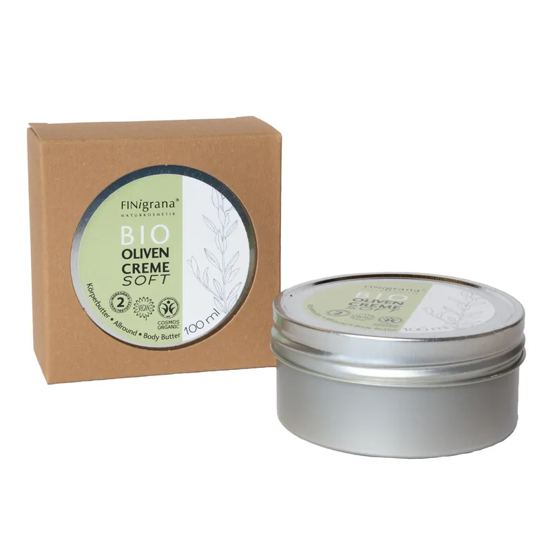 Solange Der Vorrat Reicht FINigrana Naturkosmetik FINigrana® Bio Oliven-Creme Soft, 100ml in Weißblechdose im Umkarton 4 x 100ml
