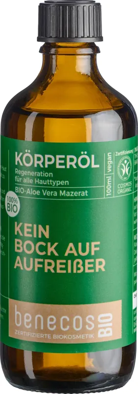 Hochwertig benecos BIO Körperöl Bio-Aloe Vera Mazerat – KEIN BOCK AUF AUFREIßER 100ml