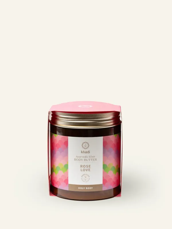 Sonderangebot khadi Naturprodukte khadi Ayurvedic Elixir Body Butter Rose Love 250ml
