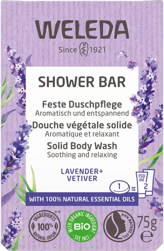 Weleda Feste Duschpflege Lavender+Vetiver 75g Exklusiv