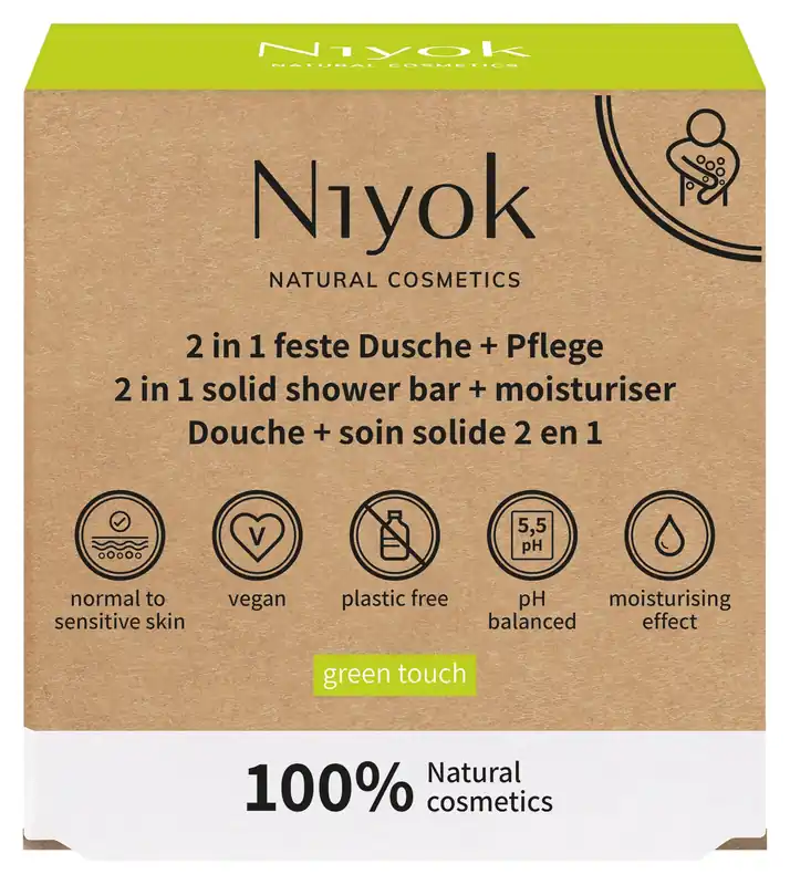 Niyok – 2 in 1 feste Dusche & Pflege Green Touch 80g Meistverkauft