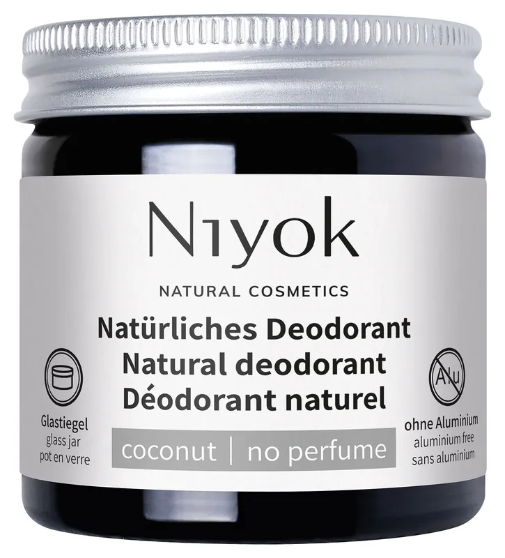 Original Niyok – 2 in 1 Deodorant Creme Anti-Transpirant: Kokos, ohne Parfum 40ml