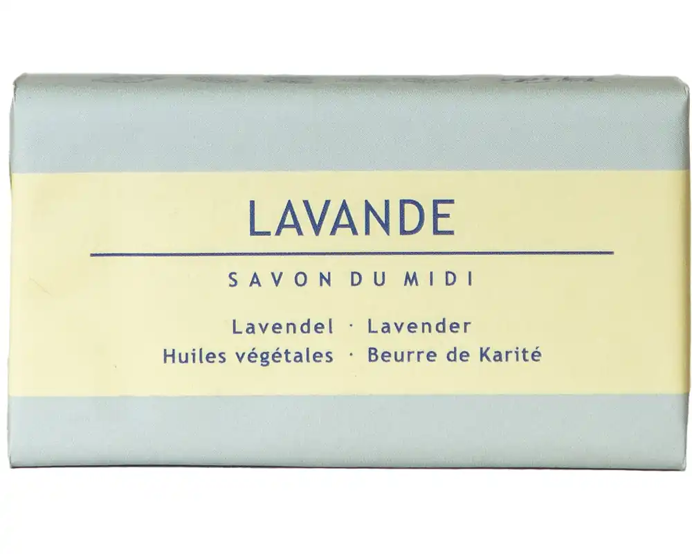 Savon du Midi Seife mit Karité-Butter Lavendel, 100g aus Bio Pflanzenölen in 100% Papier Verpackung ZERO PLASTIC 12 x 100g Markenware