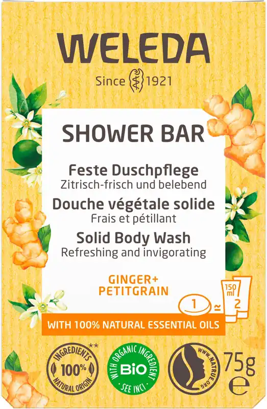 Weleda Feste Duschpflege Ginger+Petitgrain 75g Sonderaktion