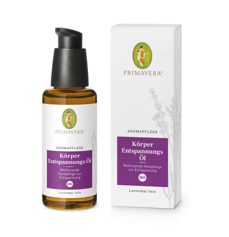 Weltweiter Versand PRIMAVERA Aromapflege Körper Entspannungs Öl bio 50ml