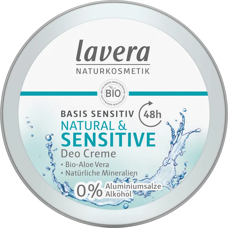 Sonderaktion lavera Deo Creme basis sensitiv NATURAL & SENSITIVE 6 x 50ml