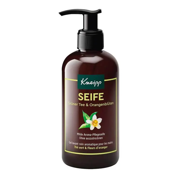 Handgefertigt Kneipp Seife grüner Tee & Orangenblüten milde Aroma-Pflegeseife , 250 ml