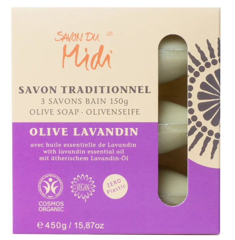 Schnäppchen Savon du Midi Olivenseife mit Lavandinöl 3x150g 3 x 450g