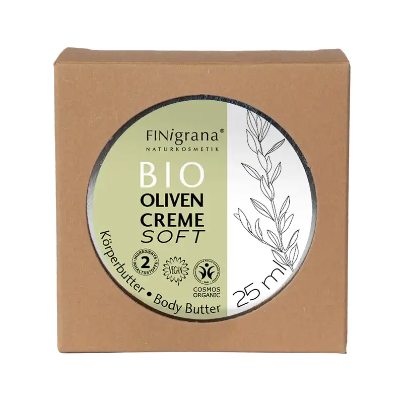 FINigrana® Naturkosmetik Bio Oliven-Creme Soft, 25ml in Weißblechdose im Umkarton 25ml Meistverkauft