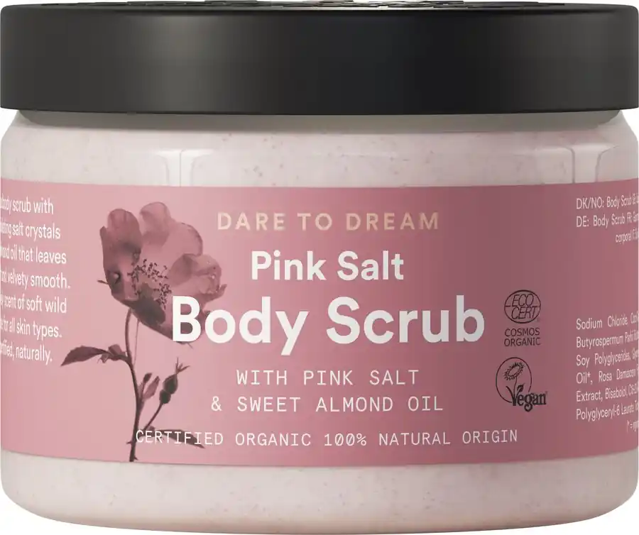 Urtekram Soft Wild Rose Pink Salt Body Scrub 150ml Geld-Zurück-Garantie