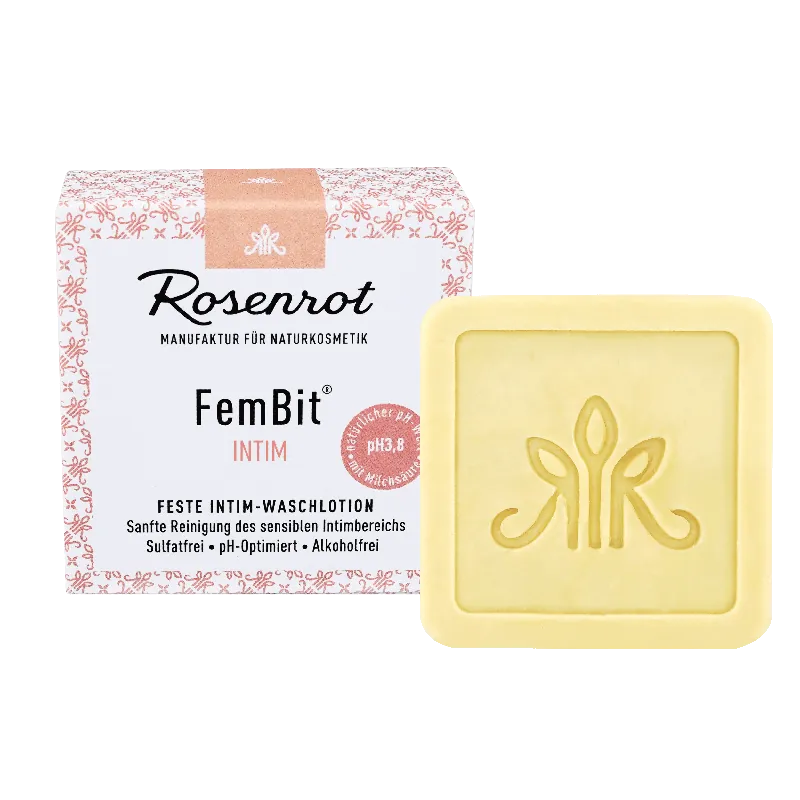 Rosenrot Naturkosmetik FemBit® Intim – Feste Intimwaschlotion – Sanfte Reinigung des sensiblen Intimbereichs 6 x 40g Solange Der Vorrat Reicht