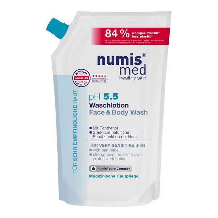 Hochwertig Numis med pH 5,5 Waschlotion Nachfüllbeutel, 500 ml