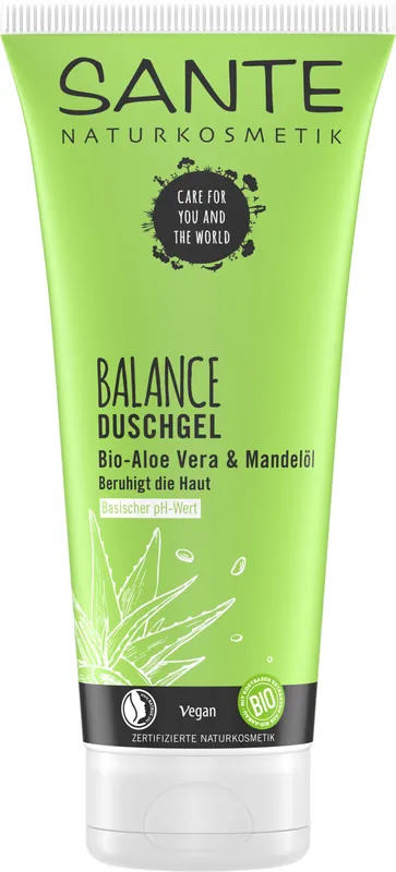 Kostenloser Rückversand Sante BALANCE Duschgel Bio-Aloe & Mandelöl 4 x 200ml