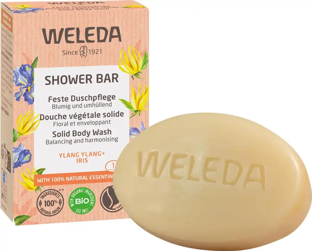 Weleda Feste Duschpflege Ylang Ylang+Iris 75g Rabatt