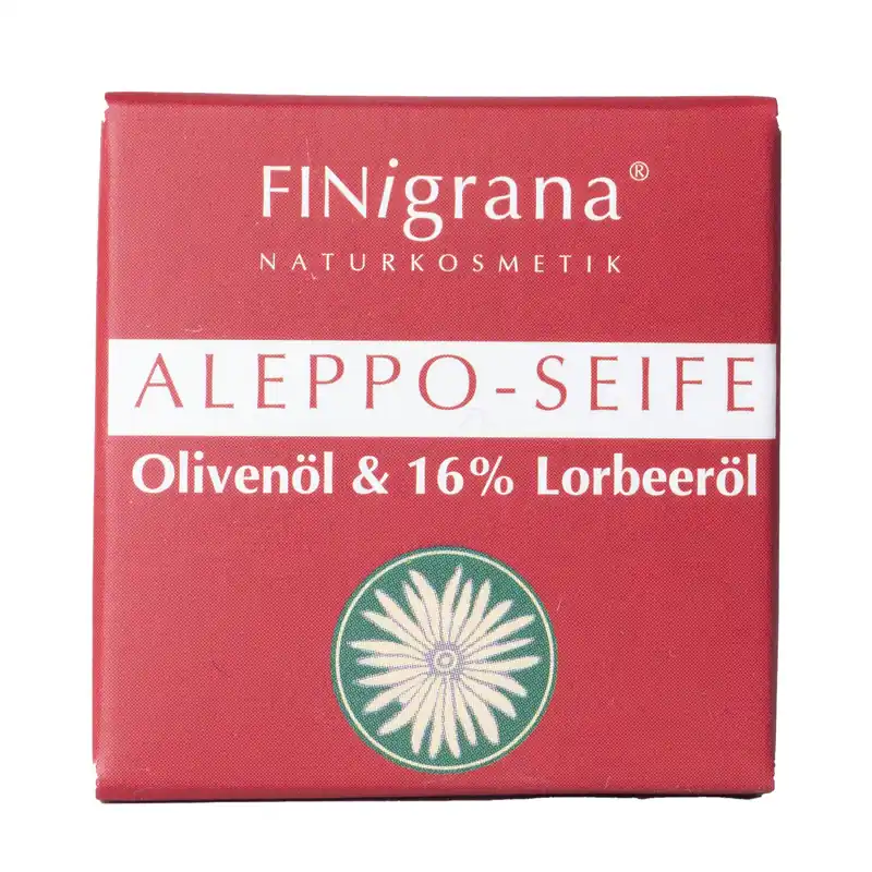 Bestseller FINigrana Naturkosmetik FINigrana Aleppo Oliven Seife mit 16% Lorbeeröl, 25g quadratisch im Kartönchen 16 x 25g