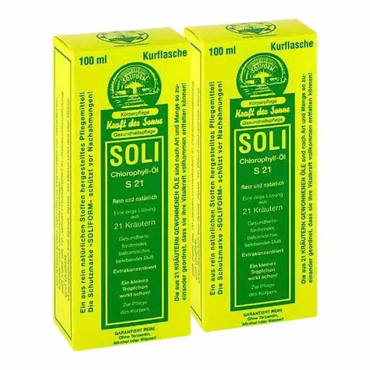 Preisreduziert Soli-Chlorophyll-Öl S 21 , 2x100 ml